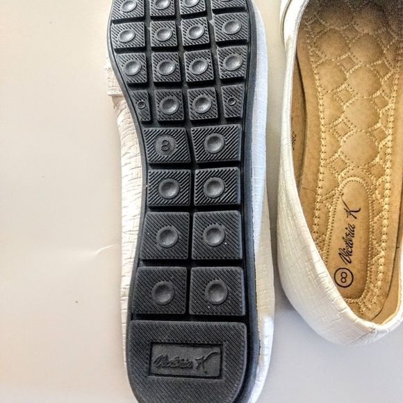 Victoria K Fashion Ballet Flats White Sz 8 - Picture 7 of 7